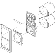 Modulis - USB kroviklis, dvigubas, 5V/2,1A, balta