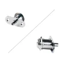 Push button lock 1003, for sliding doors, Ø19x23mm, key to differ, nickel plated
