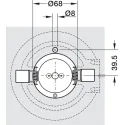 Šviestuvas LED MODUL R36 TT 6,8W 24V 3000K įfrezuojamas