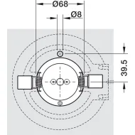 Šviestuvas LED MODUL R36 TT 6,5W 24V 4000K įfrezuojamas