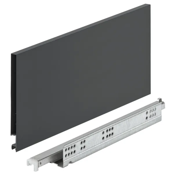 Stalčių šonai Matrix Box Slim A Synchro, H175m L500mm, 30kg, švelnaus uždarymo, antracitas