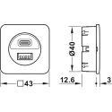 Krovimo stotelė USB Loox5 12V 16W juoda