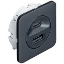 Krovimo stotelė USB Loox5 12V 16W juoda