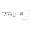 Krovimo stotelė USB Loox5 24V 16W juoda