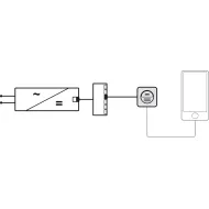 USB charging station, Häfele Loox5, USB-A / USB-C, 12V