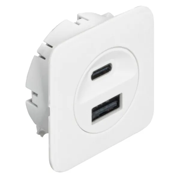 USB charging station, Häfele Loox5, USB-A / USB-C, 12V