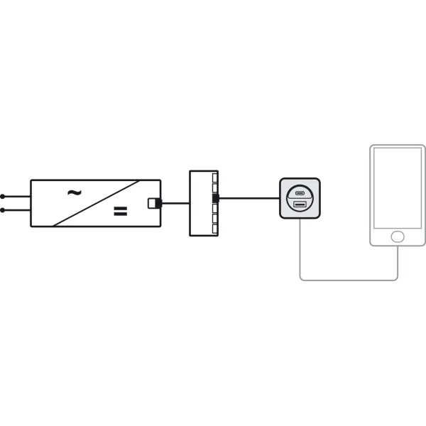 Krovimo stotelė USB Loox5 24V 16W balta
