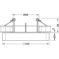 Šviestuvas LED CUBIC36 6,5W 24V 4000K įfrezuojamas