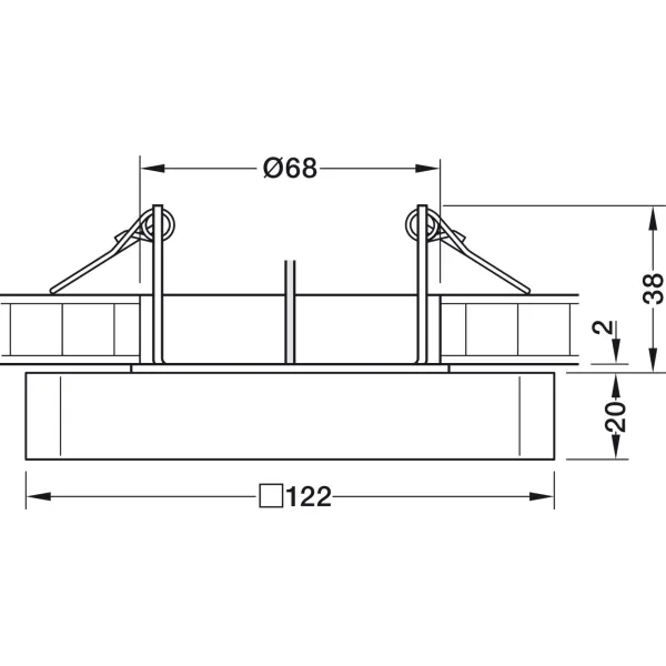 Šviestuvas LED CUBIC36 AQUA 6,8W 24V 3000K įfrezuojamas