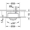Recess mounted light, Häfele Loox5 LED 3097 24V aluminium