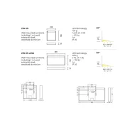 Surface mounted light LED ZEN ON 1.5W 24V 2700K