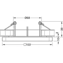 Šviestuvas LED MODUL Q36 AQUA 7,1W 24V 2700K įfrezuojamas