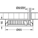 Housing for undermounted light, for Häfele Loox and Häfele Loox5 LED drill hole Ø58mm