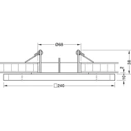 Šviestuvas LED MODUL Q64 11,5W 24V 2700K įfrezuojamas