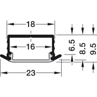 Profile for recess mounting 1190, for LED strip lights 10mm, L2500mm, Loox