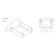 Stalčių šonai METALBOX L400mm, H150mm, pilka RAL9006