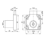 Drawer lock with keys to differ, chrome
