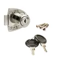 Drawer lock 850N Ø19x22mm keys alike, nickel plated