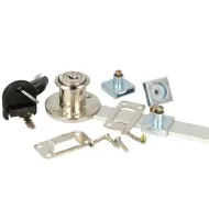 Central lock 851N L600mm, Ø19x22mm 8mm, lateral lock, nickel plated