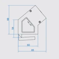 Rozečių blokas DESK2 2xCEE7/3, 1 A/C 22W USB kroviklis, laidas L200mm, GST18, juoda RAL9005