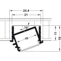 Profile for recess mounting, Häfele Loox Profile 1192