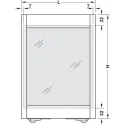 Sliding door fitting, Slido D-Line43 80N, frame door for glass and wooden panel
