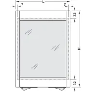 SLIDO D-Line 43 80N MAGIC stiklo durims švelnaus uždarymo, L1100mm, aliuminis
