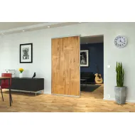 Sliding door fitting, Slido D-Line43 80N, frame door for glass and wooden panel