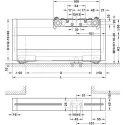 Sliding door fitting, Slido D-Line43 80N, frame door for glass and wooden panel