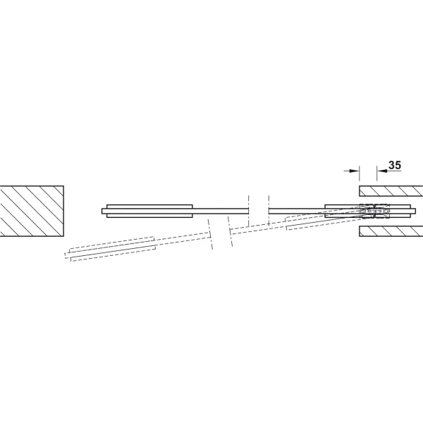 Profilis D-Line11 I/L/J Pocket L2500mm, P36mm