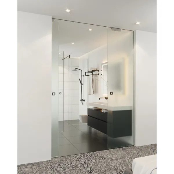Track set, for pocket door solution, for Häfele Slido D-Line11 50I / 80I / 120I, 50L / 80L / 120L