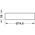 Housing for undermounted light, for LED 1111 drill hole Ø58mm