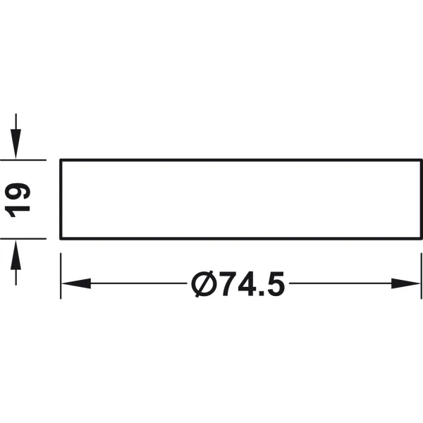 Housing for undermounted light, for LED 1111 drill hole Ø58mm