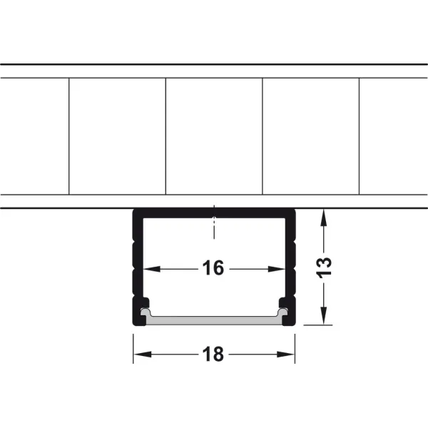 Profile for under mounting, Häfele Loox Profile 2191