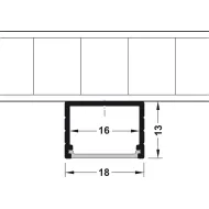 Profile for under mounting, Häfele Loox Profile 2191