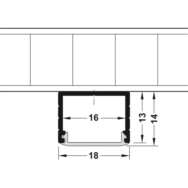 Profile for under mounting, Häfele Loox Profile 2191