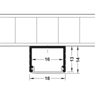 Profilis LED juostai išorinis PI3 L2500mm, su uždengimu