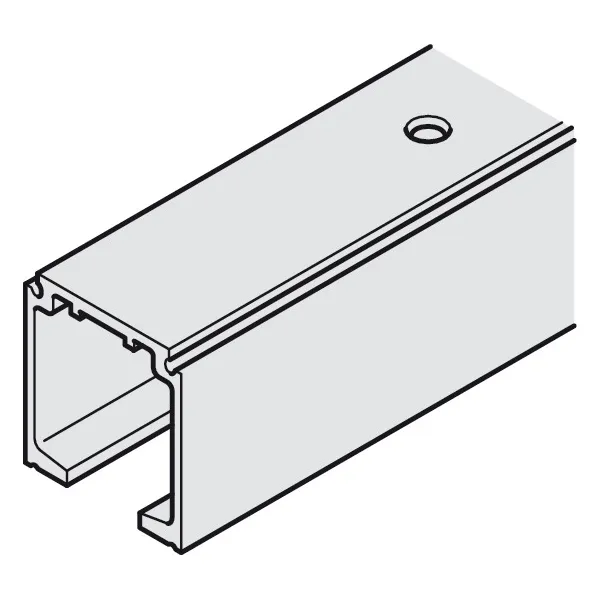 Profilis viršutinis Slido D-Line L3000mm, H33mm, juoda anoduota