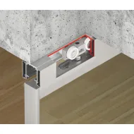 Rėmelis stiklui Slido D-Line 50/80 C 1200x2200mm, aliuminis