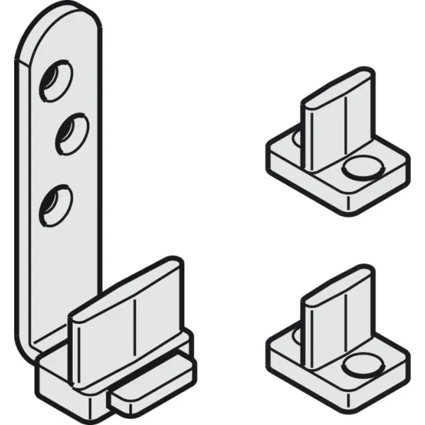 Additional set for telescopic opening, for Häfele Slido D-Line11 50P / 80P / 120P, 50C / 80C / 120C
