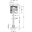 Sliding door fitting, Häfele Slido D-Line12 40F, set