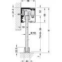 Sliding door fitting, Slido D-Line12 50E, set