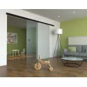 SDS SLIDO Classic 80-F stiklinėms 1 durims su švelniu uždarymu 2 kryptimis, juoda