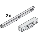 Soft and self closing mechanism set, for each door