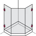 Tumbler holder, For wall-glass connection