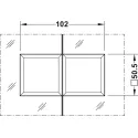 Tumbler holder, for glass-glass connections, 180° glass front