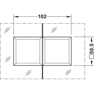 Tumbler holder, for glass-glass connections, 180° glass front