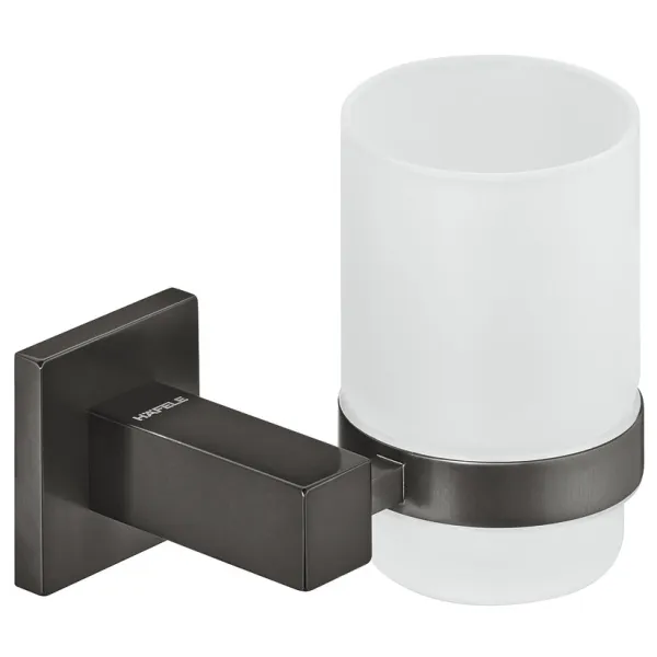 Glass clamp, With satin frosted glass, square