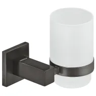 Glass clamp, With satin frosted glass, square
