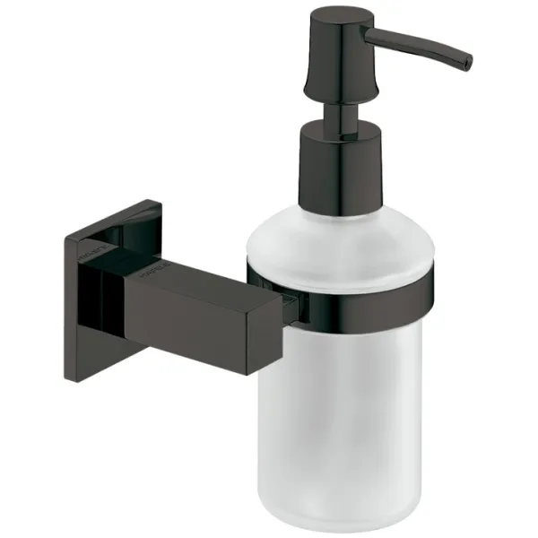 Soap dispenser, With satin frosted glass, square